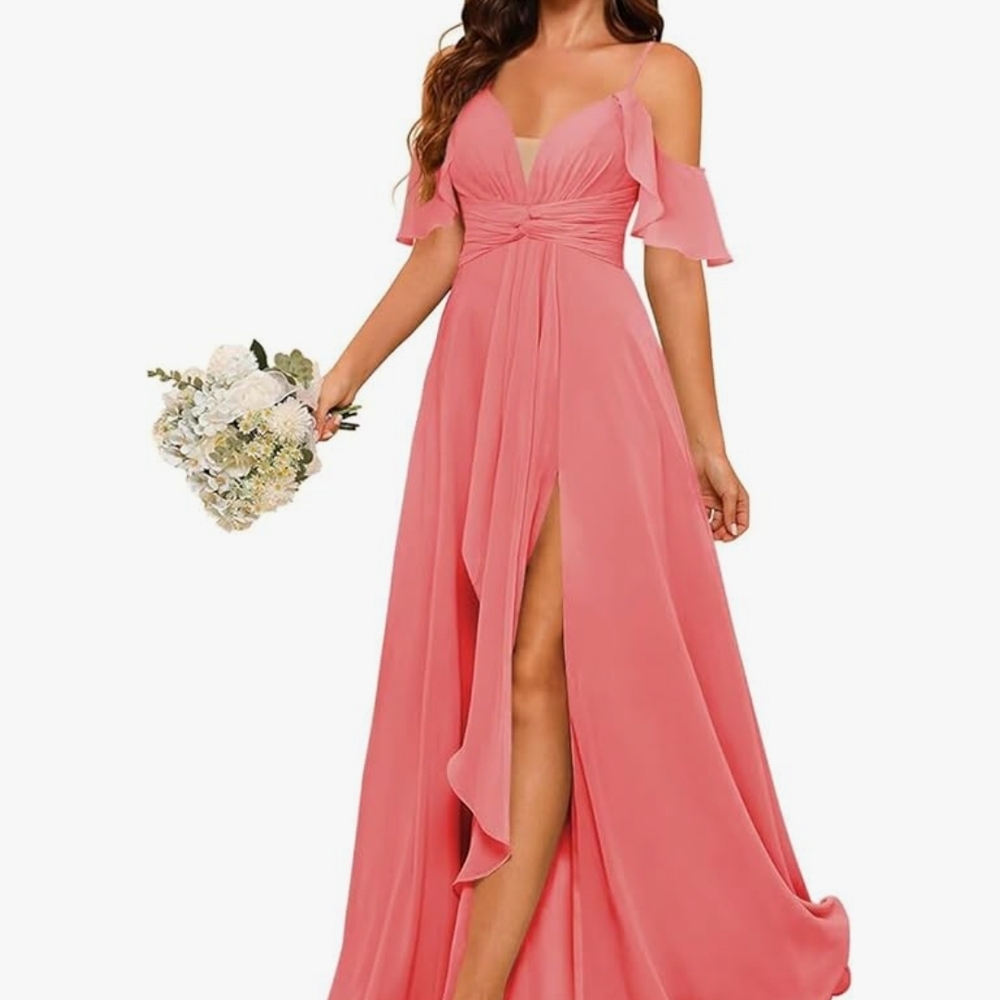 Elegant Pink Evening Gown